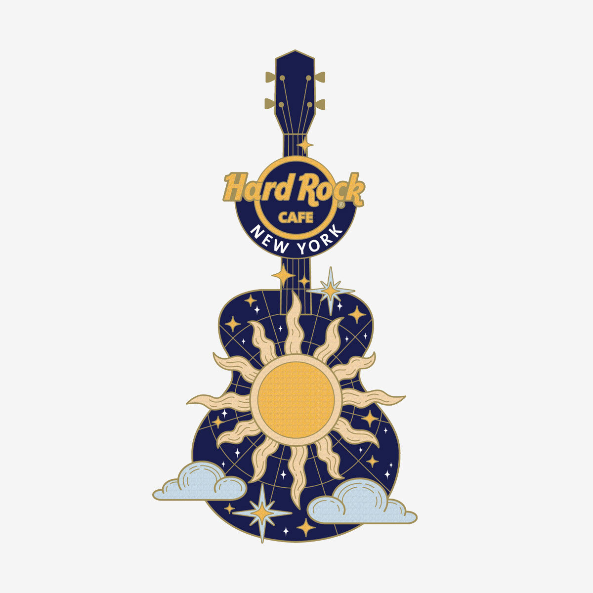 City Celestial Sun Guitar Pin | Online Rock Shop